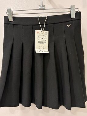 Zara Girls Size 10 Black Pleated Skirt NWT